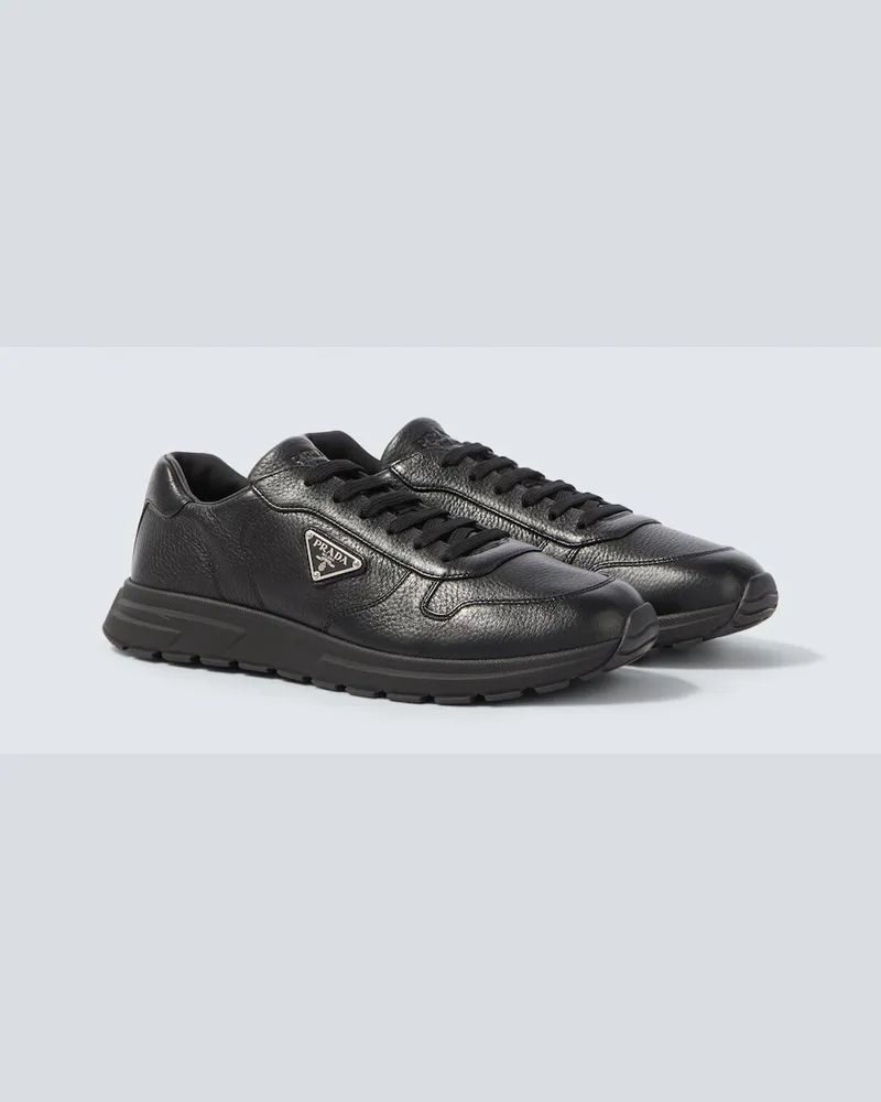 Prada Sneakers Prax 2.0 aus Leder Schwarz