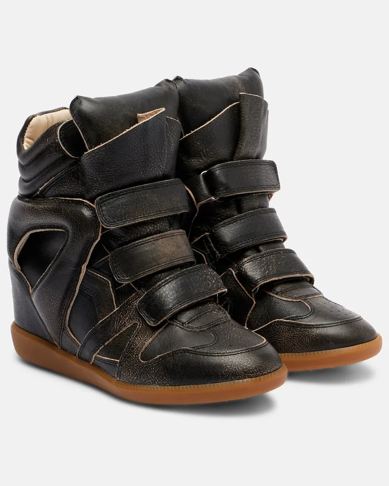 Isabel Marant High-Top Sneakers Bekett aus Leder Braun
