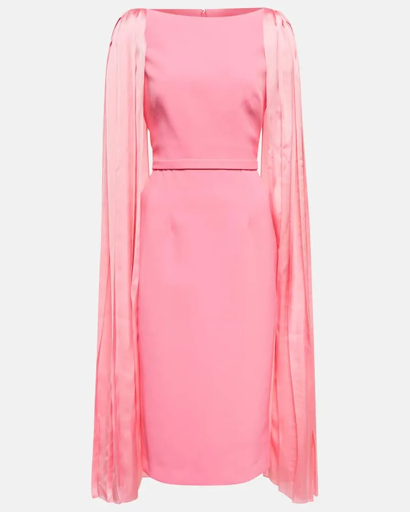 Safiyaa Midikleid Essiah aus Crêpe und Satin Rosa