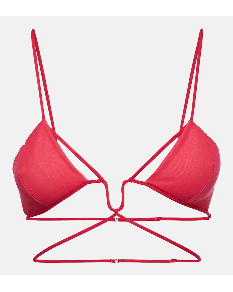 Nensi Dojaka Bralette aus Gabardine Rot