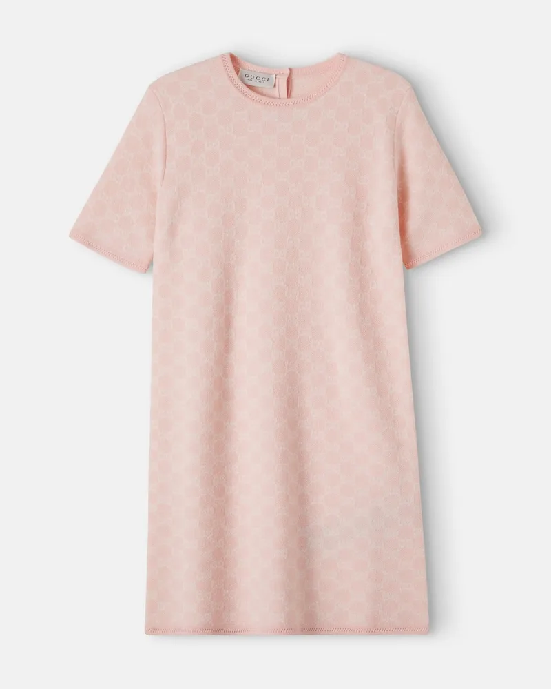 Gucci Kleid GG aus Wolle Rosa