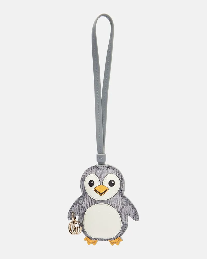 Gucci Taschenanhänger Penguin GG Grau