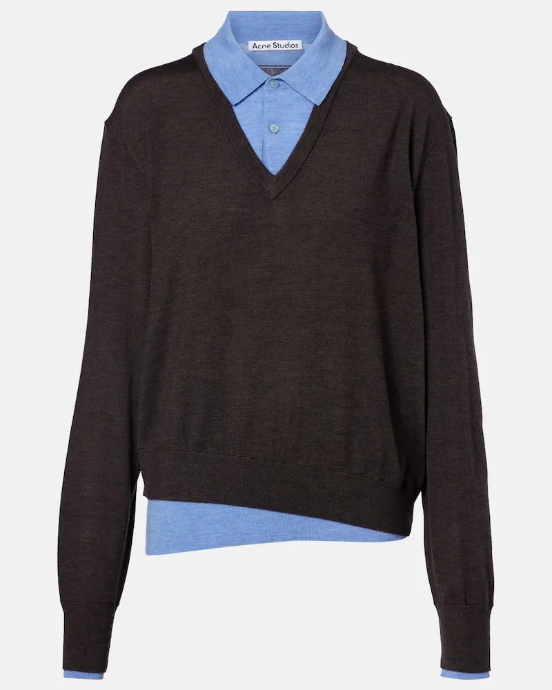 Acne Studios Pullover aus Wolle Braun