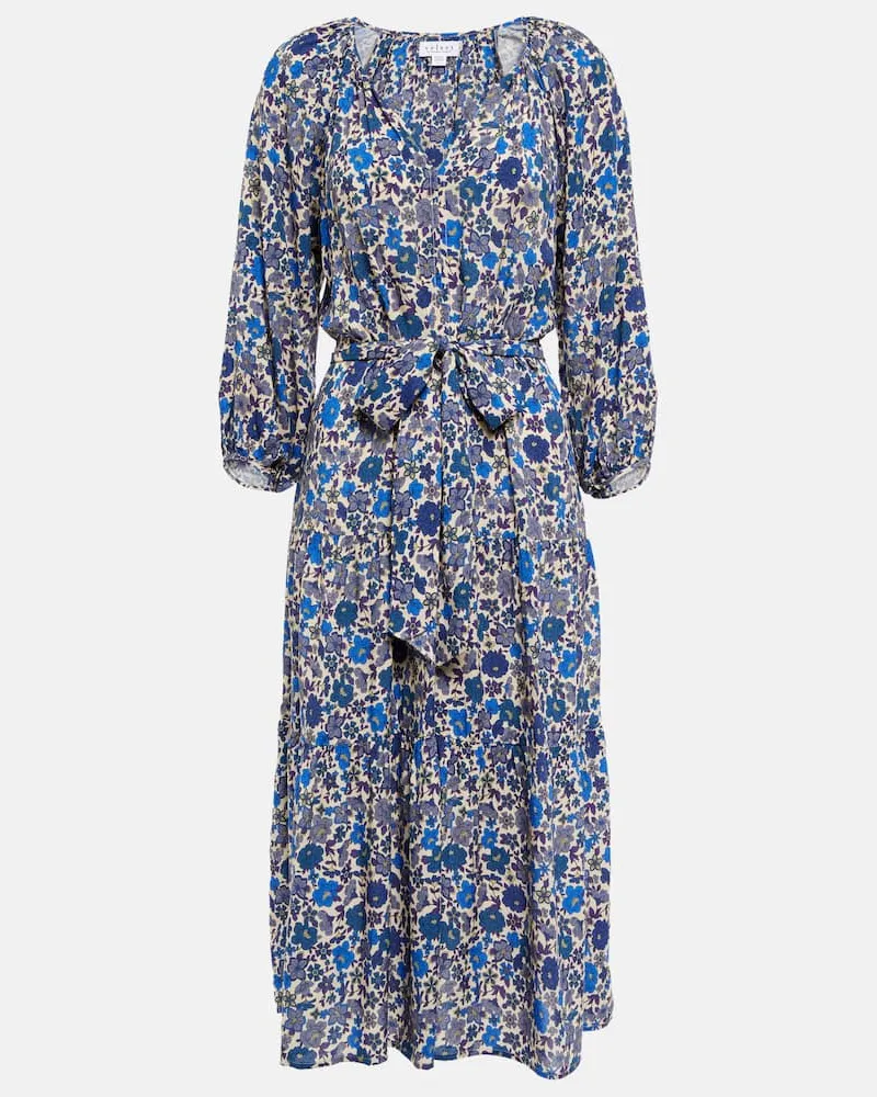 Velvet Midikleid Maddy Blau