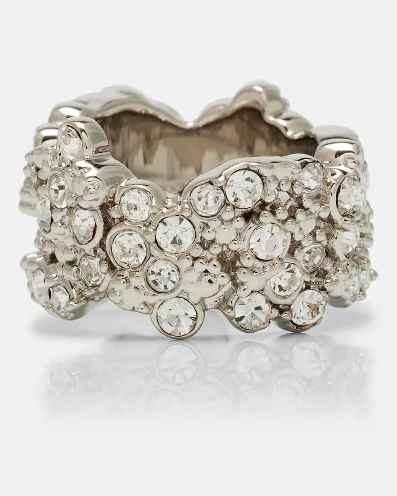 Jil Sander Ring mit Kristallen Silber