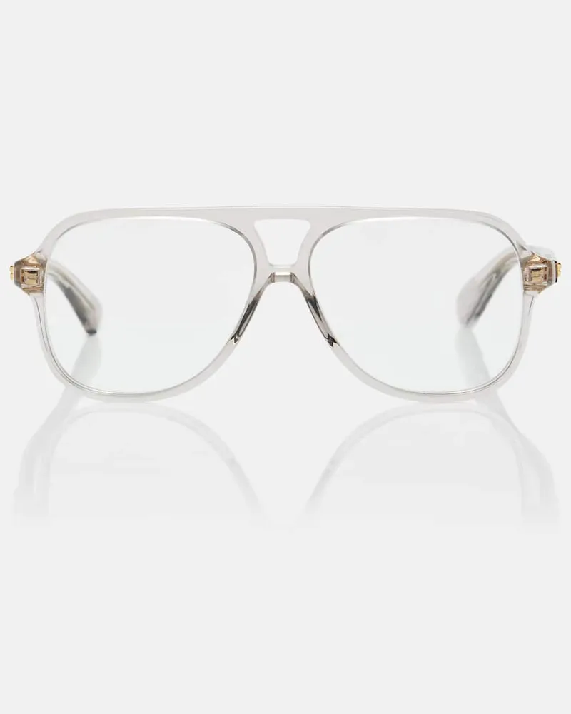 Bottega Veneta Aviator-Brille Slim Ribbon Grau