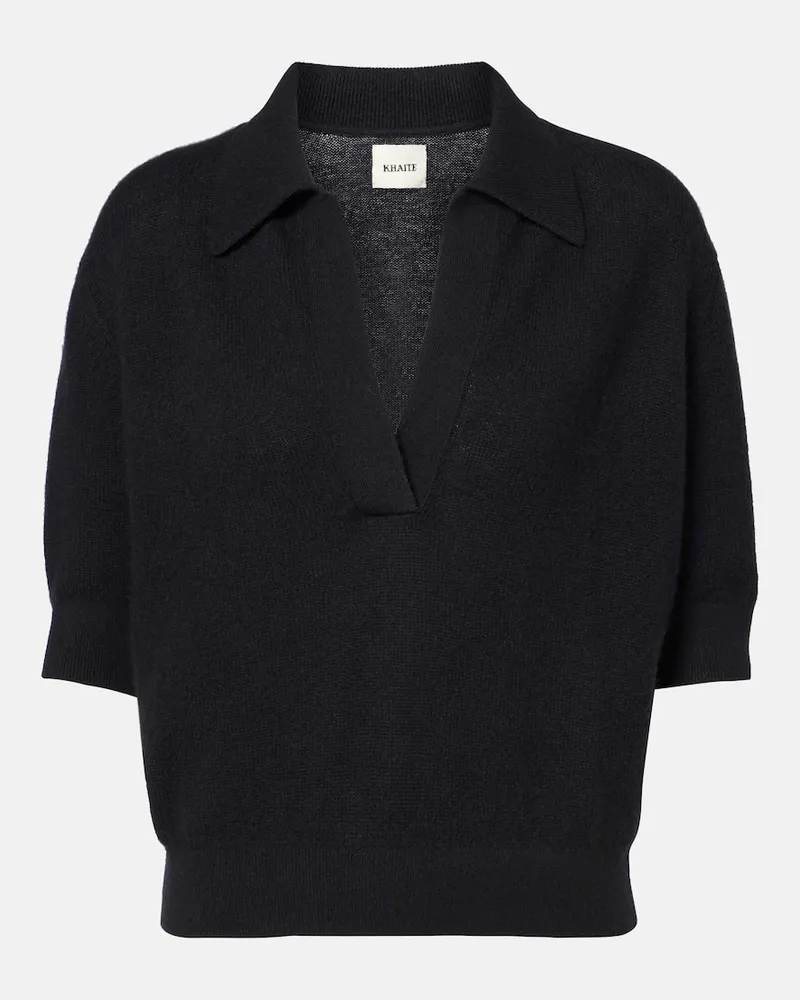 KHAITE Polopullover Shrunked Jo Schwarz