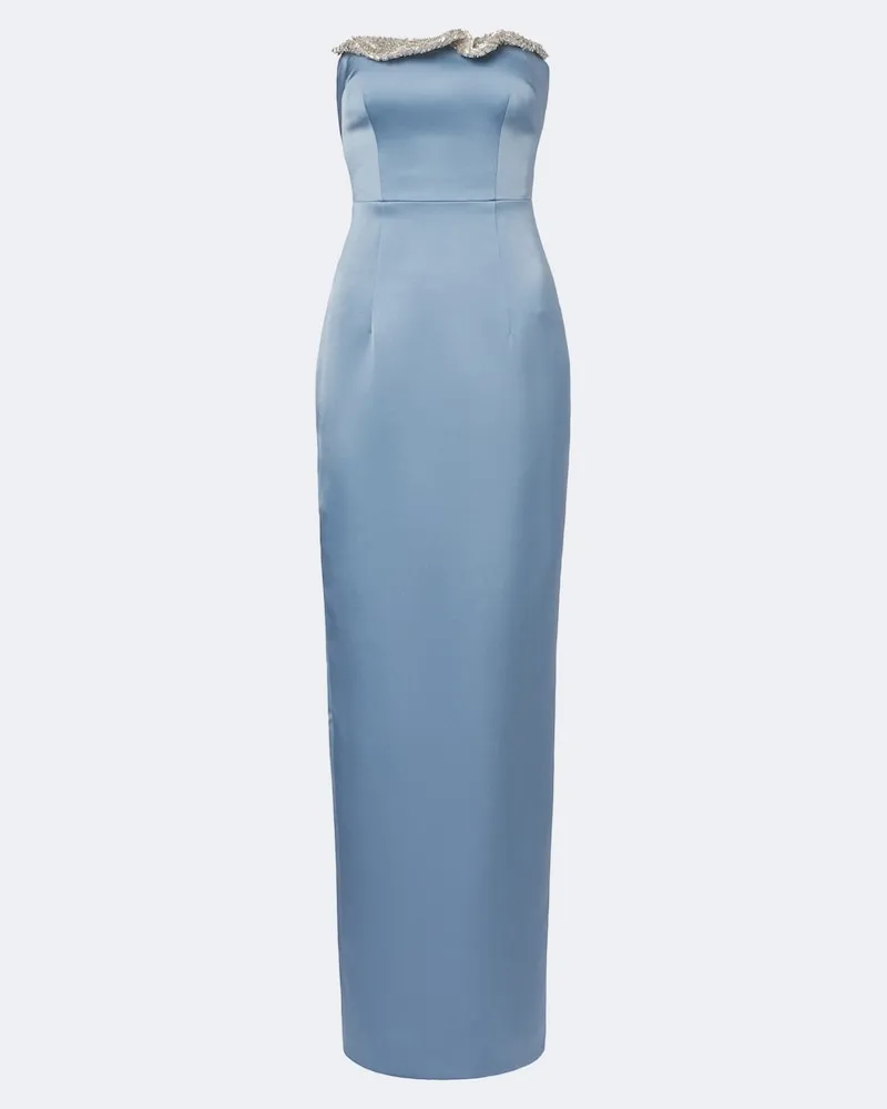 Rachel Gilbert Verzierte Bustiert-Robe Lorna Blau