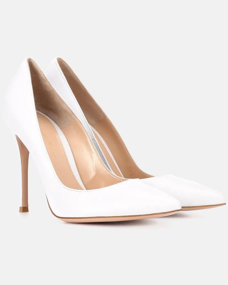 Gianvito Rossi Pumps Gianvito 105 aus Leder Weiß