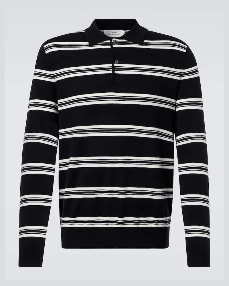 arch4 Polopullover Mr Swansea aus Kaschmir Schwarz