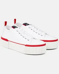 Christian Louboutin Plateau-Sneakers Super Pedro CL Weiss