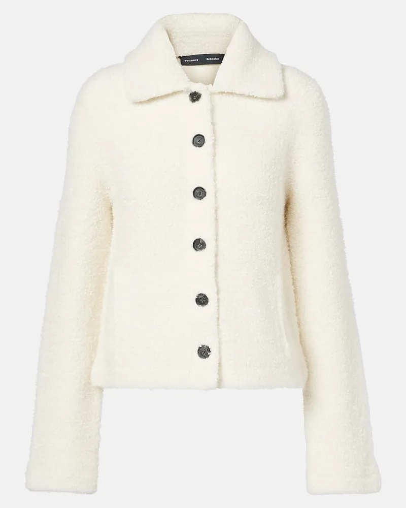 Proenza Schouler Jacke Sylvie aus Bouclé Weiß