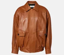 Oversize-Lederjacke