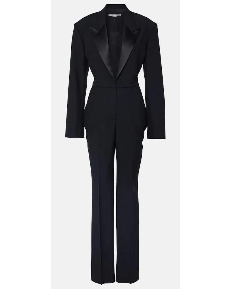 Stella McCartney Jumpsuit aus Wolle Schwarz