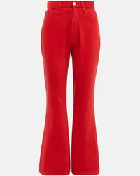 Alaïa Alaia High-Rise Flared Jeans Rot