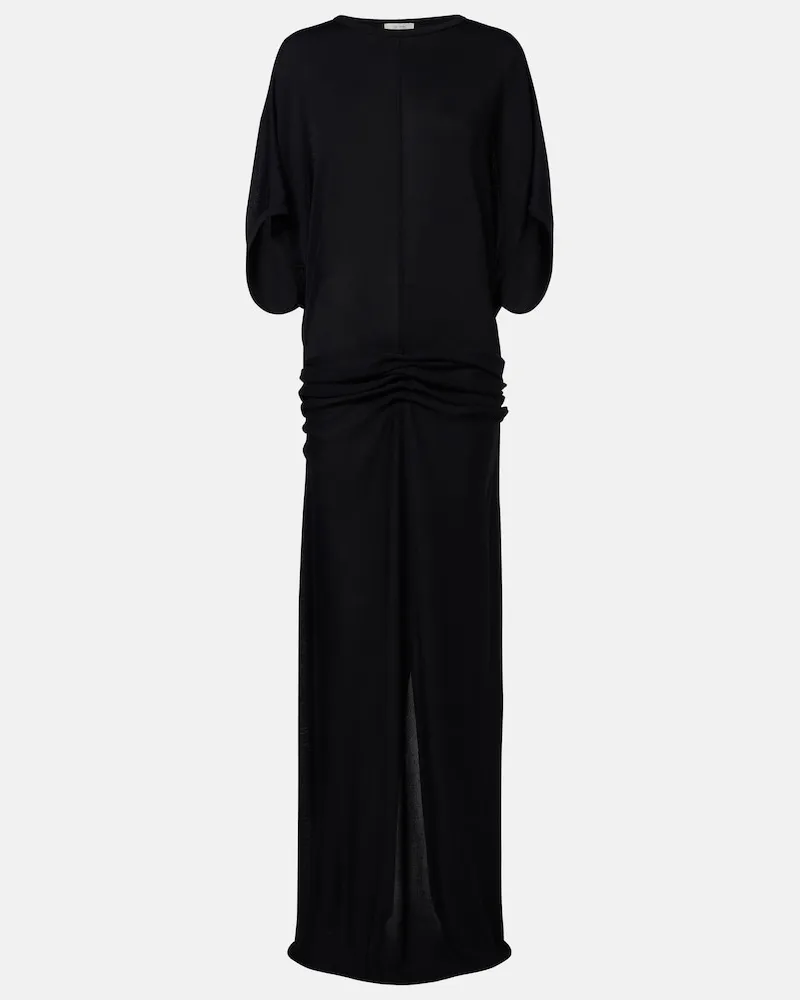 The Row Robe Delyra aus Jersey Schwarz