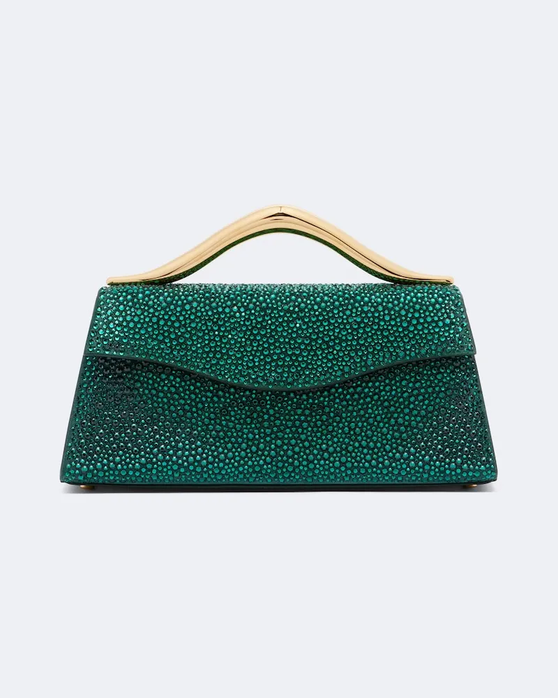 Elie Saab Verzierte Henkeltasche Petit Wave Grün