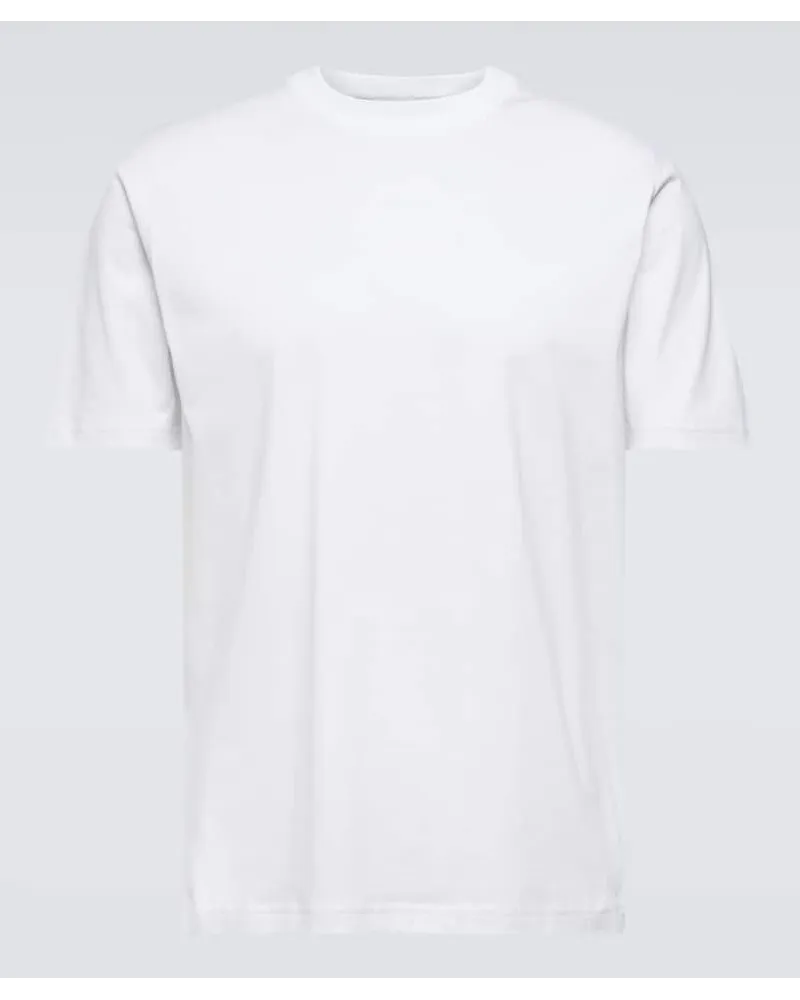 Burberry T-Shirt aus Baumwoll-Jersey Weiss