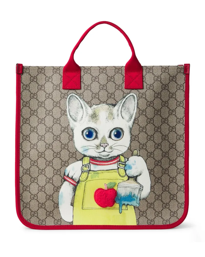 Gucci Bedruckter Shopper GG aus Canvas Multicolor