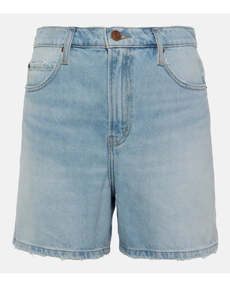 Frame Denim High-Rise Jeansshorts Blau