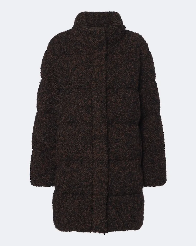 Moncler Daunenmantel Remarquable aus Bouclé Braun