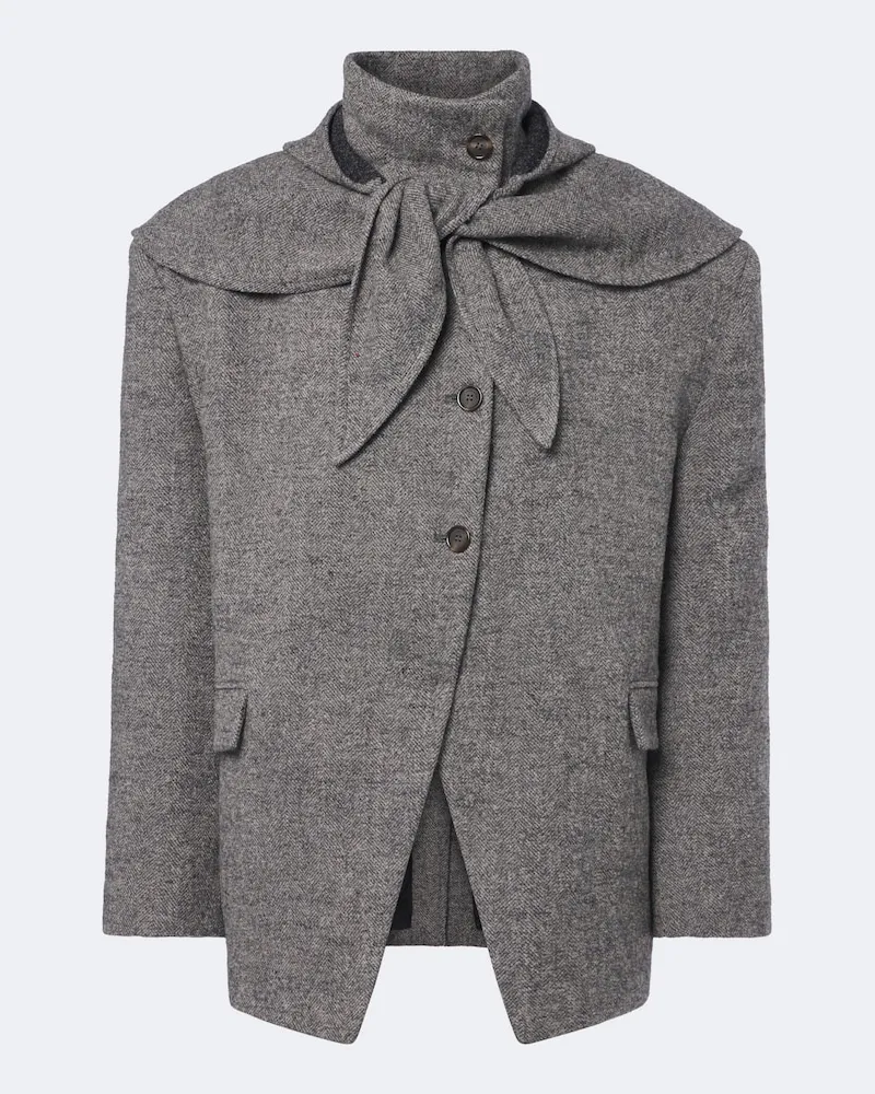 Magda Butrym Blazer aus einem Woll- und Kaschmirgemisch Grau