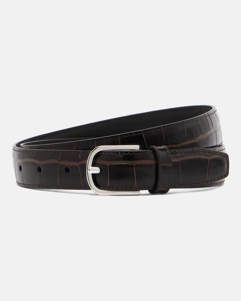 Totême Gürtel Slim aus Leder Braun