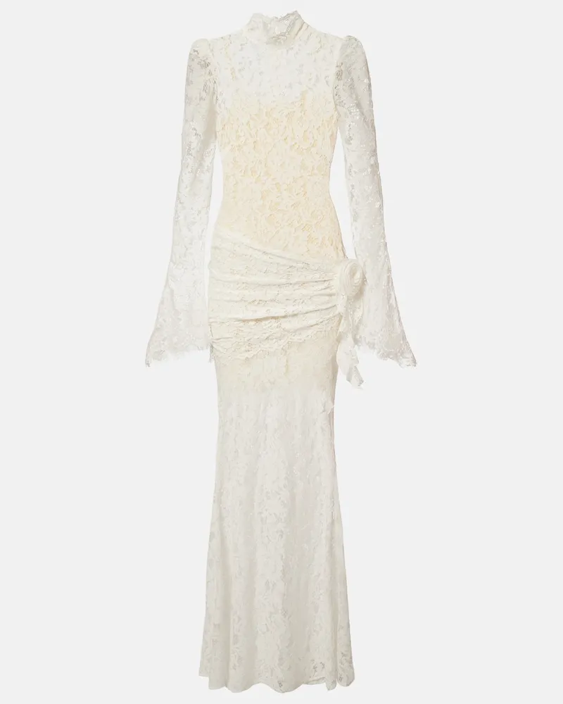 De La Vali Bridal Robe Bodita aus Spitze Weiß