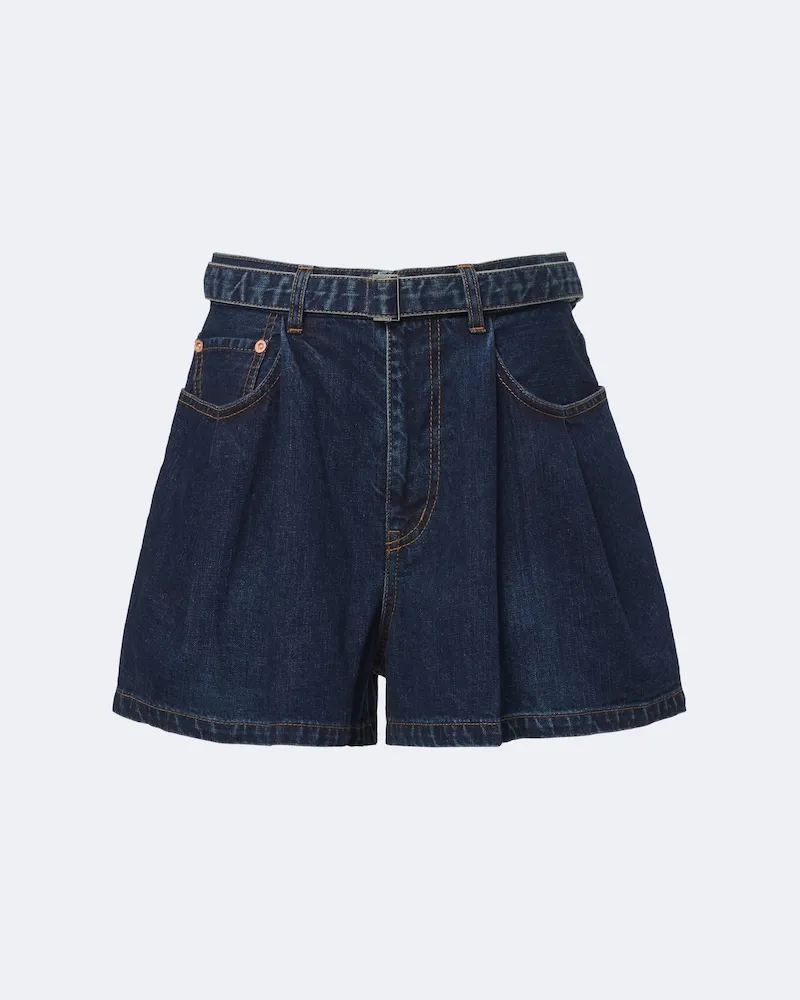 Sacai Shorts aus Denim Blau