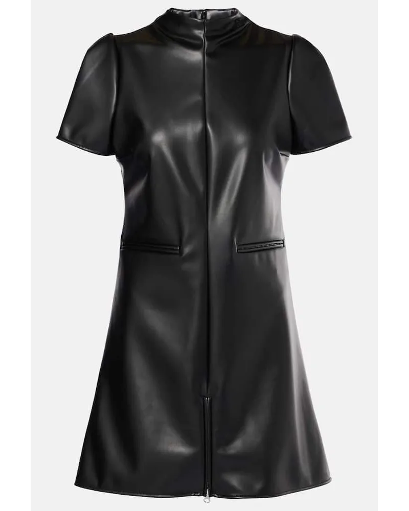 Courrèges Courrèges Minikleid aus Lederimitat Schwarz