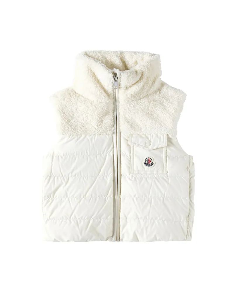 Moncler Daunenweste Jeromy mit Faux Fur Weiß