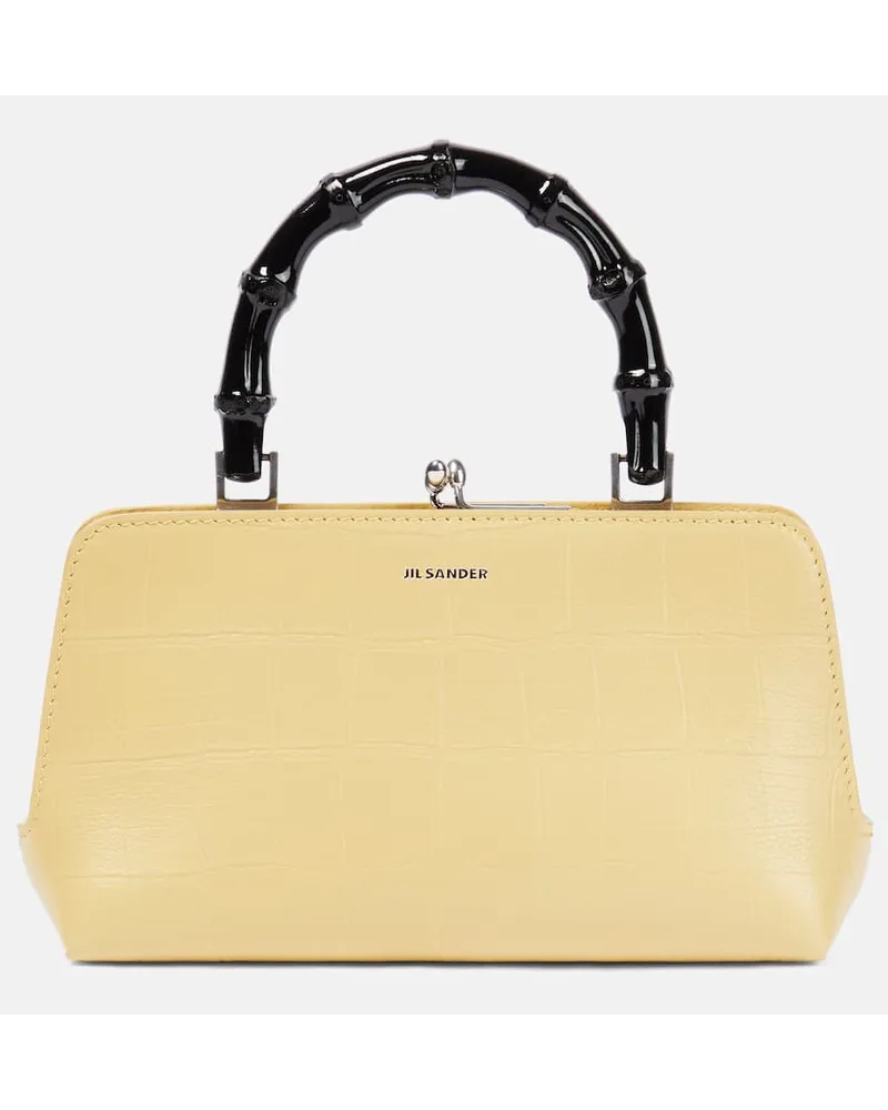 Jil Sander Schultertasche Mini aus Leder Nude