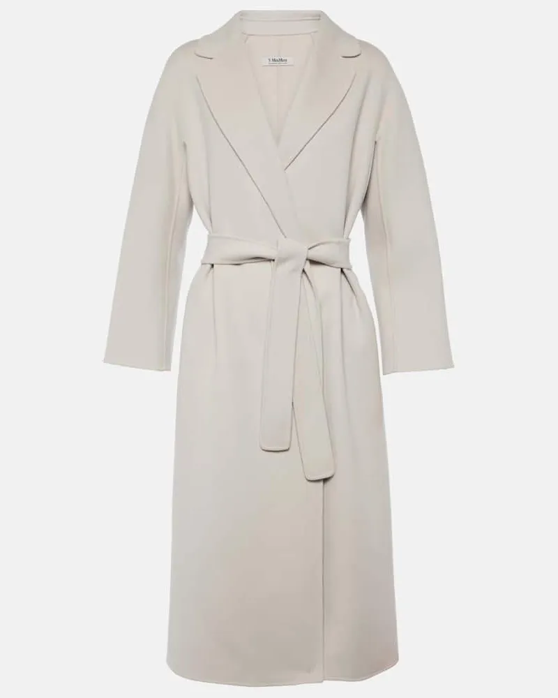 Max Mara Mantel Esturia aus Wolle Weiß