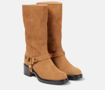 Chloé Bikerstiefel Dakota aus Veloursleder