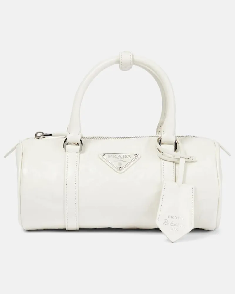 Prada Tote Mini aus Leder Weiß