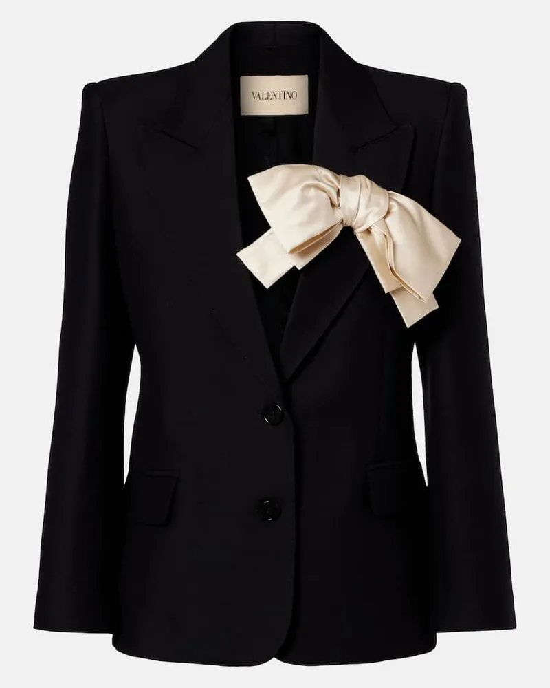 Valentino Garavani Blazer aus Crepe Couture Schwarz