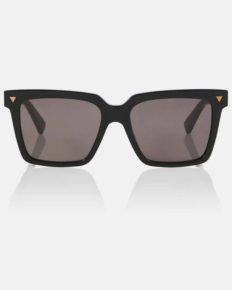 Bottega Veneta Eckige Sonnenbrille Soft Schwarz