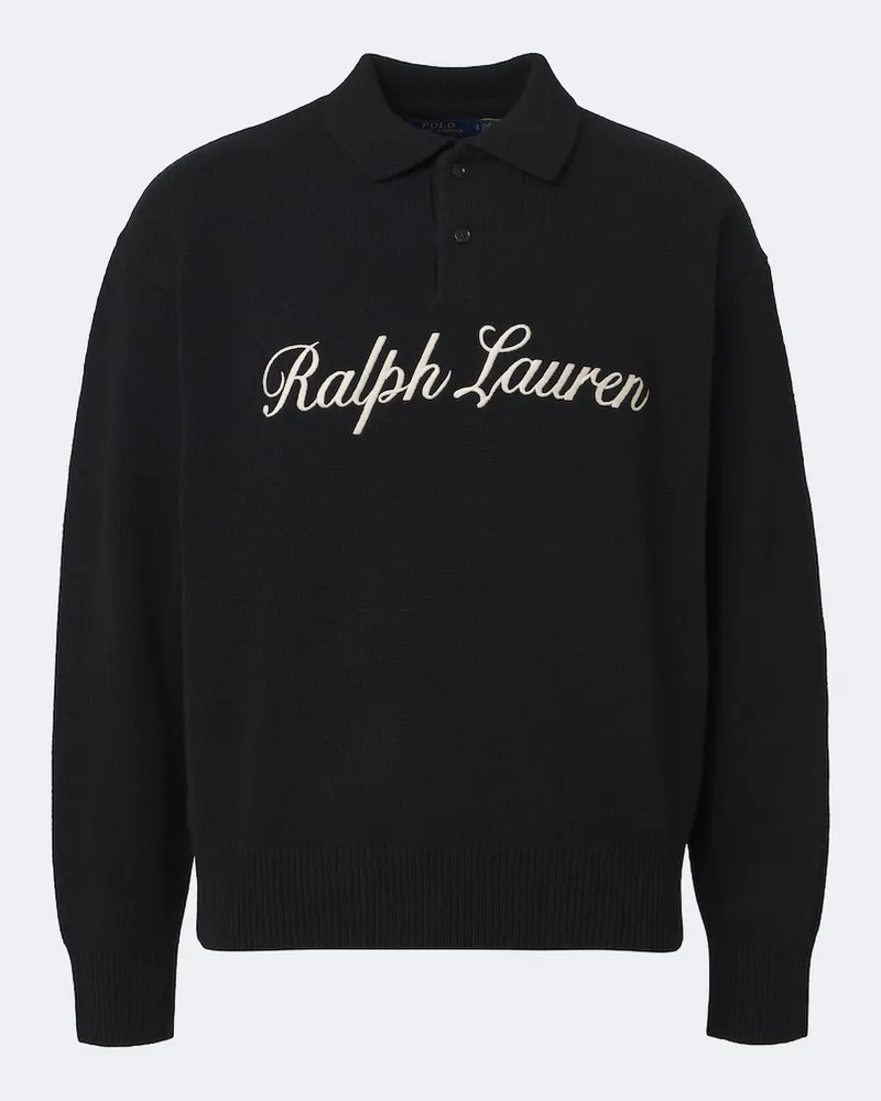 Ralph Lauren Polopullover aus Wolle und Alpakawolle Schwarz