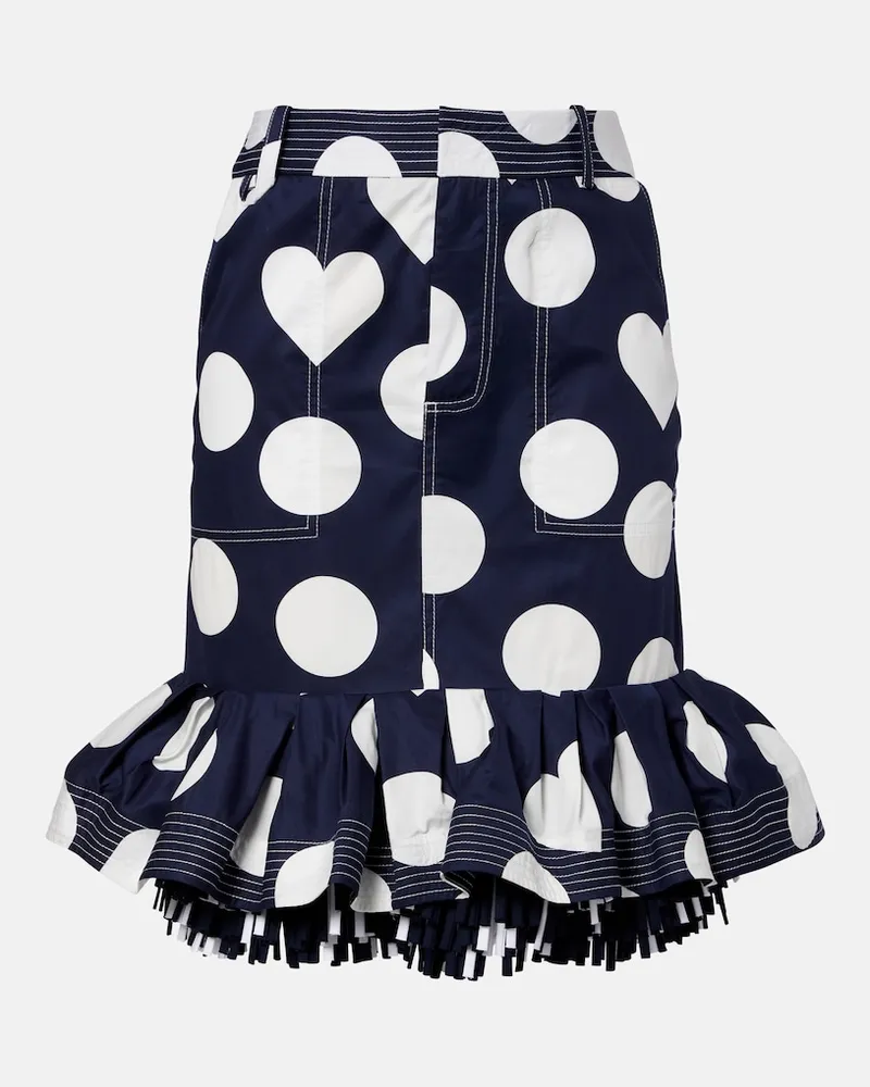 Jacquemus Midirock Cabana aus Baumwollpopeline Blau