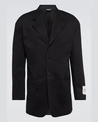 Dolce & Gabbana Blazer aus Baumwoll-Gabardine Schwarz