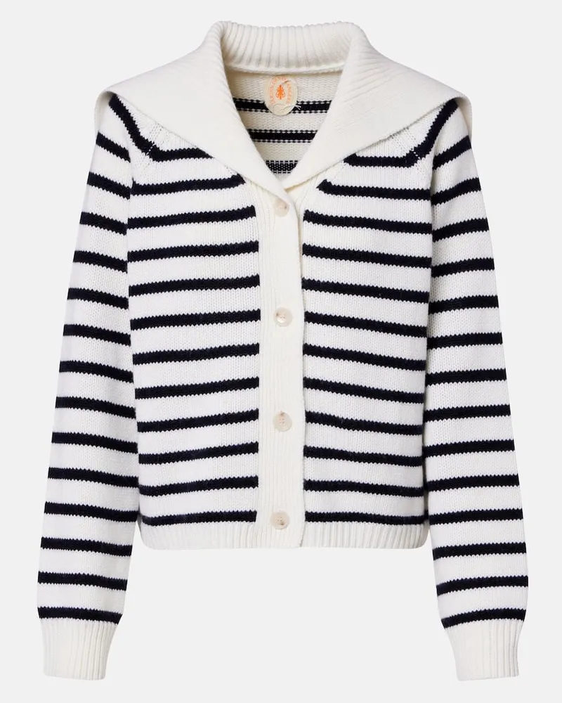 Jardin des Orangers Cardigan aus Wolle und Kaschmir Weiß