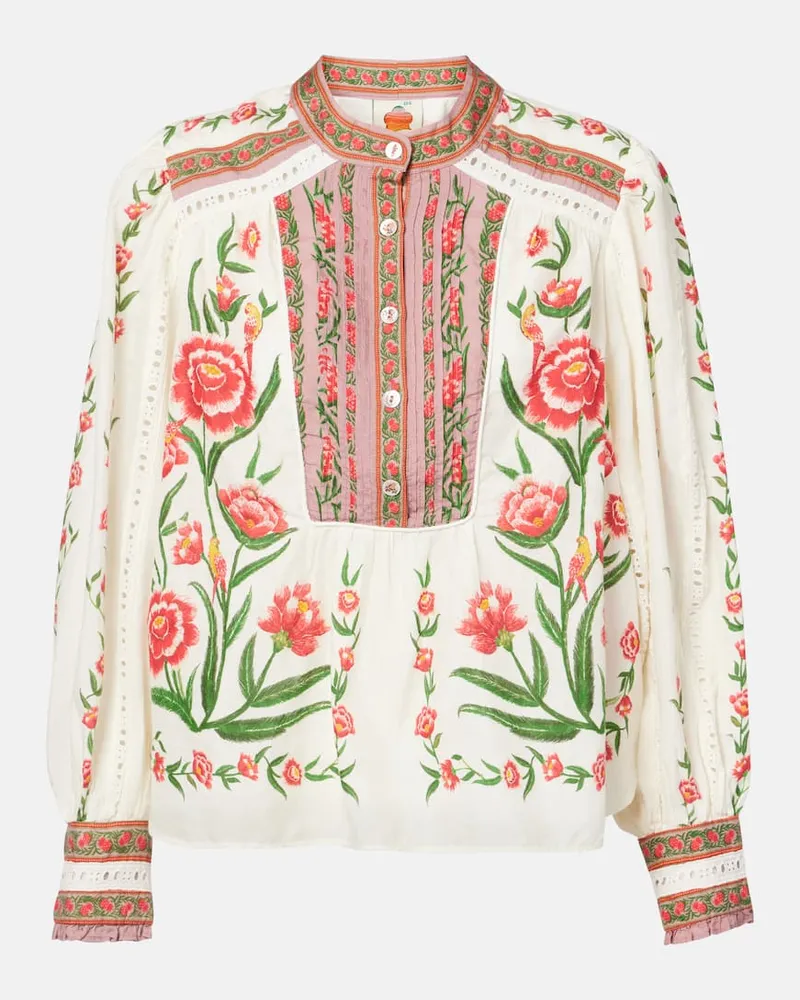 FARM Rio Bedruckte Bluse aus einem Baumwollgemisch Multicolor
