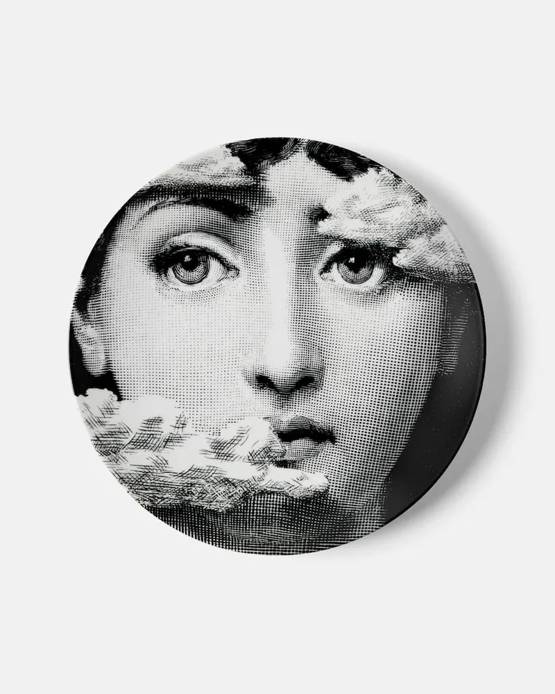 Fornasetti Wandteller Tema e Variazioni Nr. 139 Schwarz