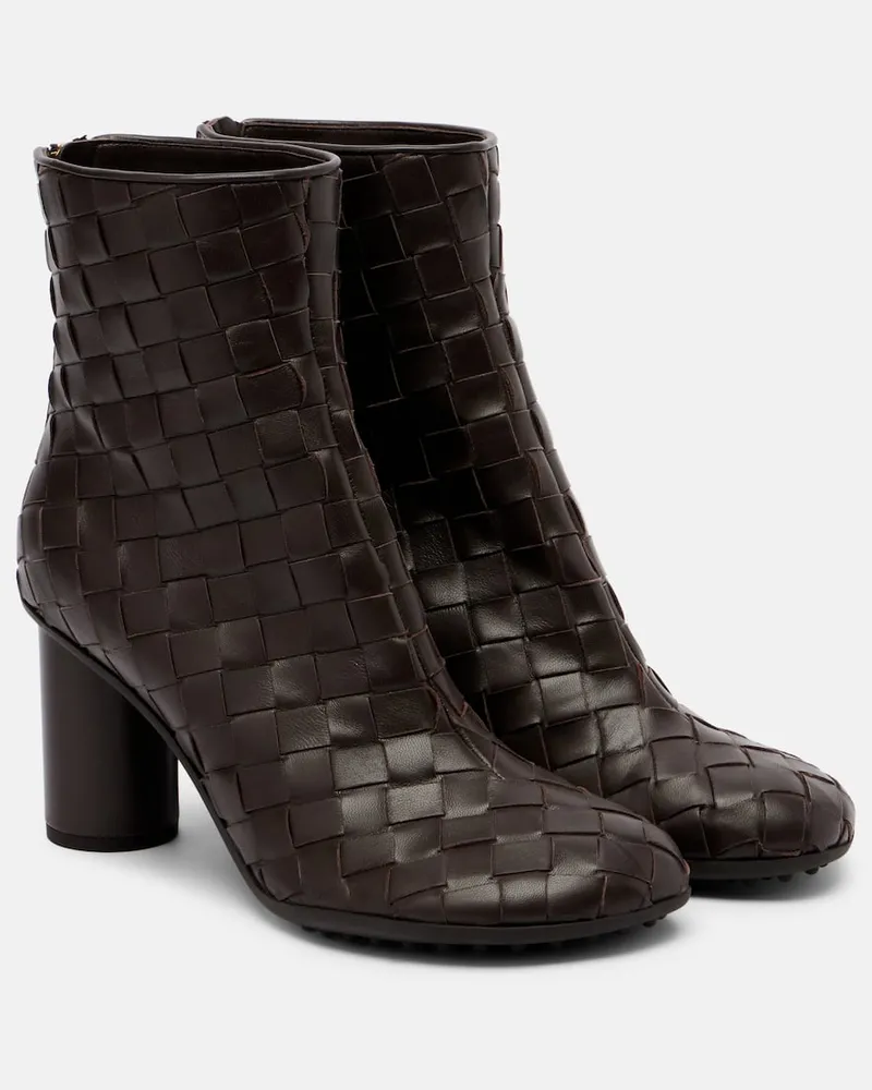 Bottega Veneta Ankle Boots Atomic 75 aus Leder Braun