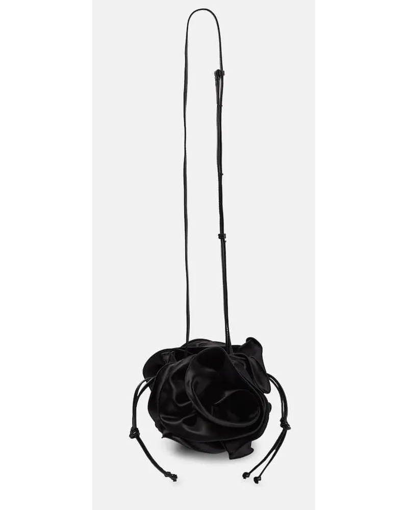 Magda Butrym Schultertasche aus Satin Schwarz