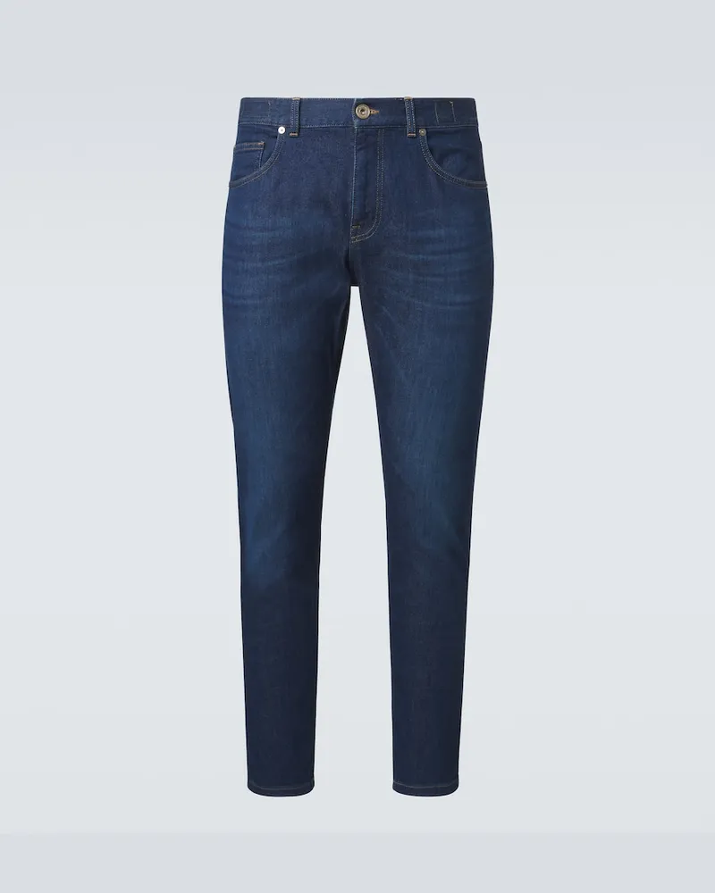 Eleventy Mid-Rise Slim Jeans Blau