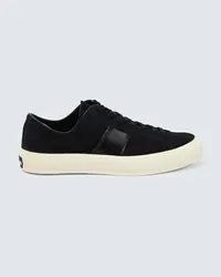 Tom Ford Sneakers Cambridge aus Veloursleder Schwarz