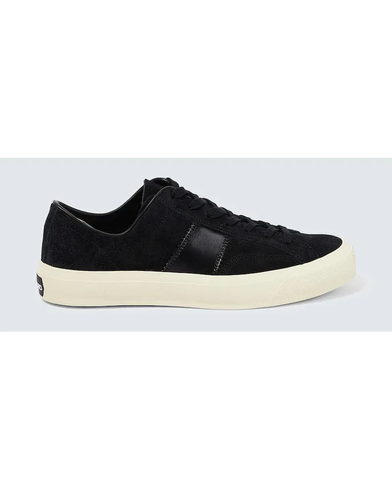 Tom Ford Sneakers Cambridge aus Veloursleder Schwarz