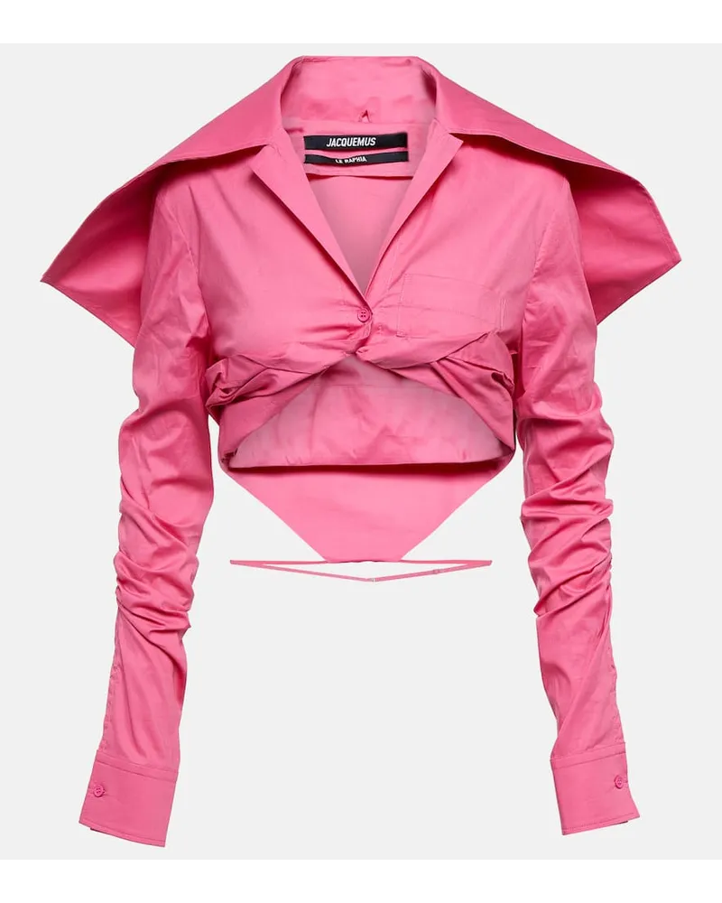 Jacquemus Cropped-Hemd La Chemise Meio aus Baumwolle Pink