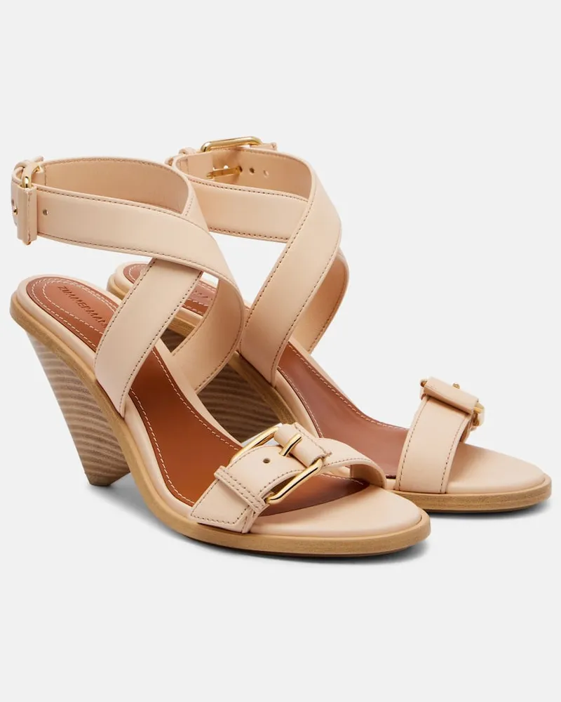 Zimmermann Sandalen Orla 85 aus Leder Weiß